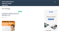 Desktop Screenshot of nissanmicra.co.in